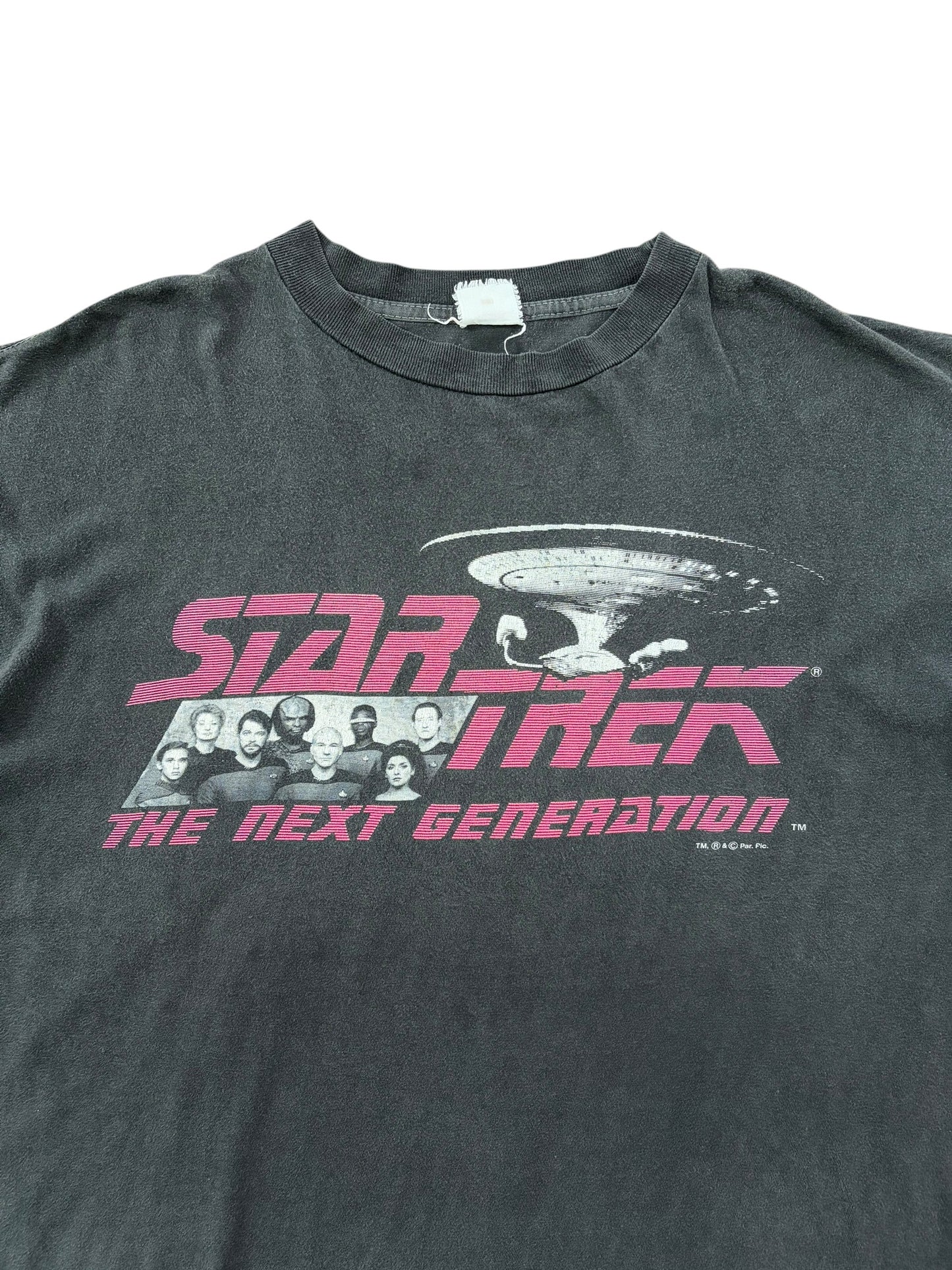 STAR TREK 90s The Next Generation Faded Pink Print Size XL