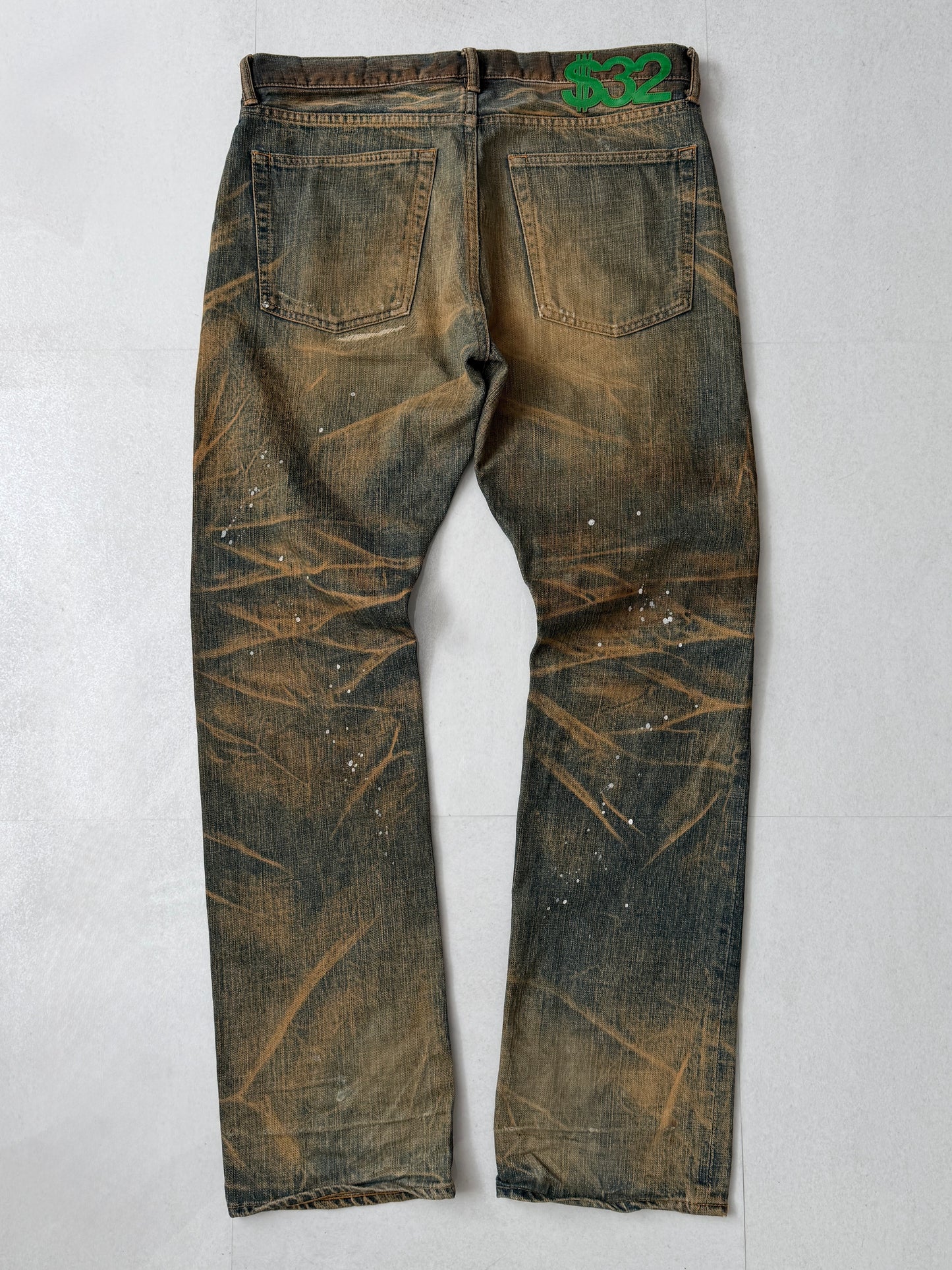 Swagger Brown Damaged Jeans Size 32