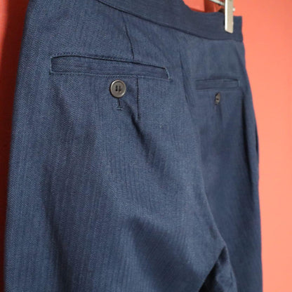 Yohji Yamamoto Striped Pleated Wide Straight Denim Size 2