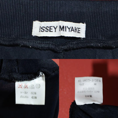 Issey Miyake 90s Rayon Lustrous Draped Pants Blue Size M
