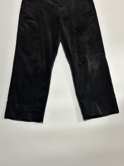 EMPORIO ARMANI AW2001 Corduroy Pants Black Size 46
