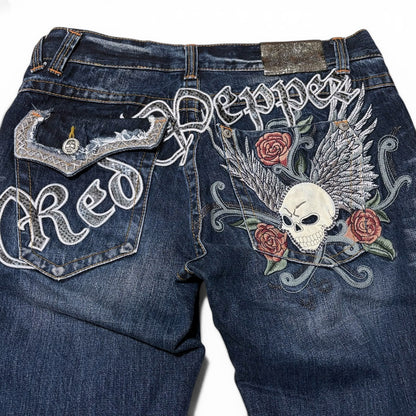 Vintage RED PEPPER Baggy Blue Jeans Size 34