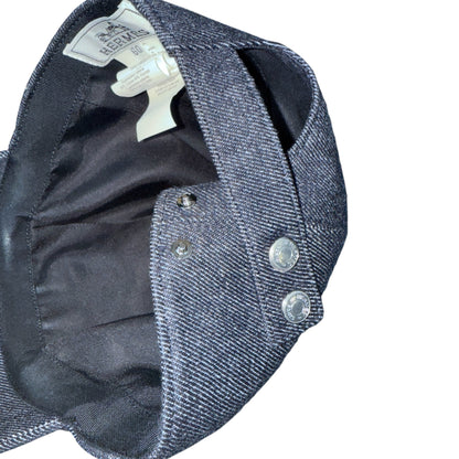 HERMES "Serena Lift" H-Logo Denim Cap Size ONE SIZE