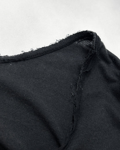 SILENT DAMIR DOMA Twisted Raw-Edge T-Shirt Black Size XS