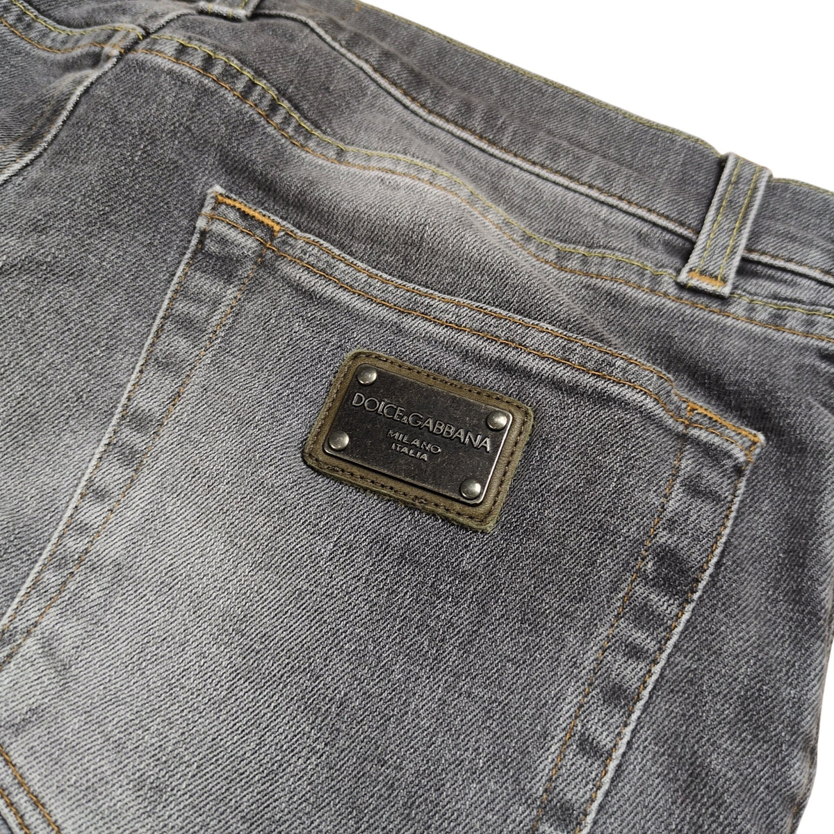 DOLCE&GABBANA Gray Washed Skinny Jeans Size 46