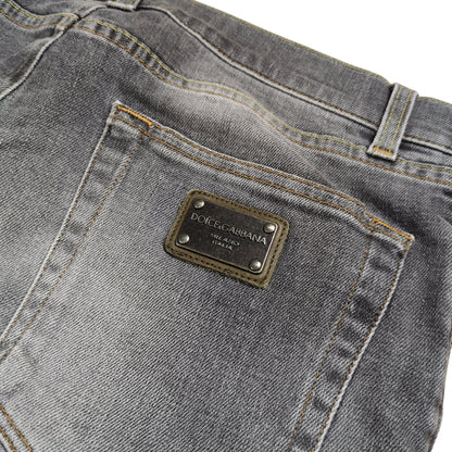 DOLCE&GABBANA Gray Washed Skinny Jeans Size 46