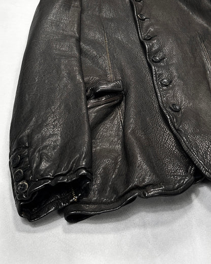 Isamu Katayama Backlash Garment-Dyed Leather Jacket Size M