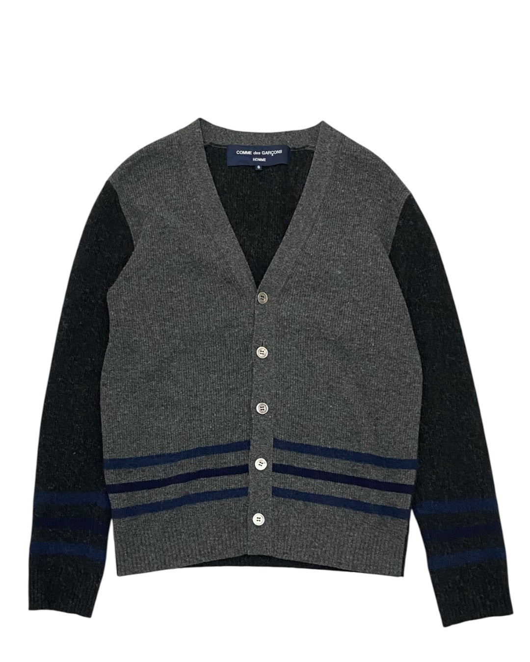 Comme des Garcons Homme Wool Cardigan Striped Detail