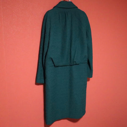 DRIES VAN NOTEN 90s Wave Pattern Mohair Long Coat Size SMALL