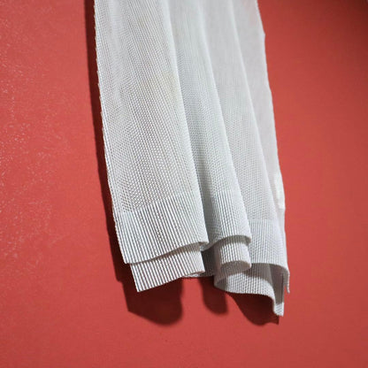 PLEATS PLEASE White Sheer Mesh Pleated Tank Top Size XS