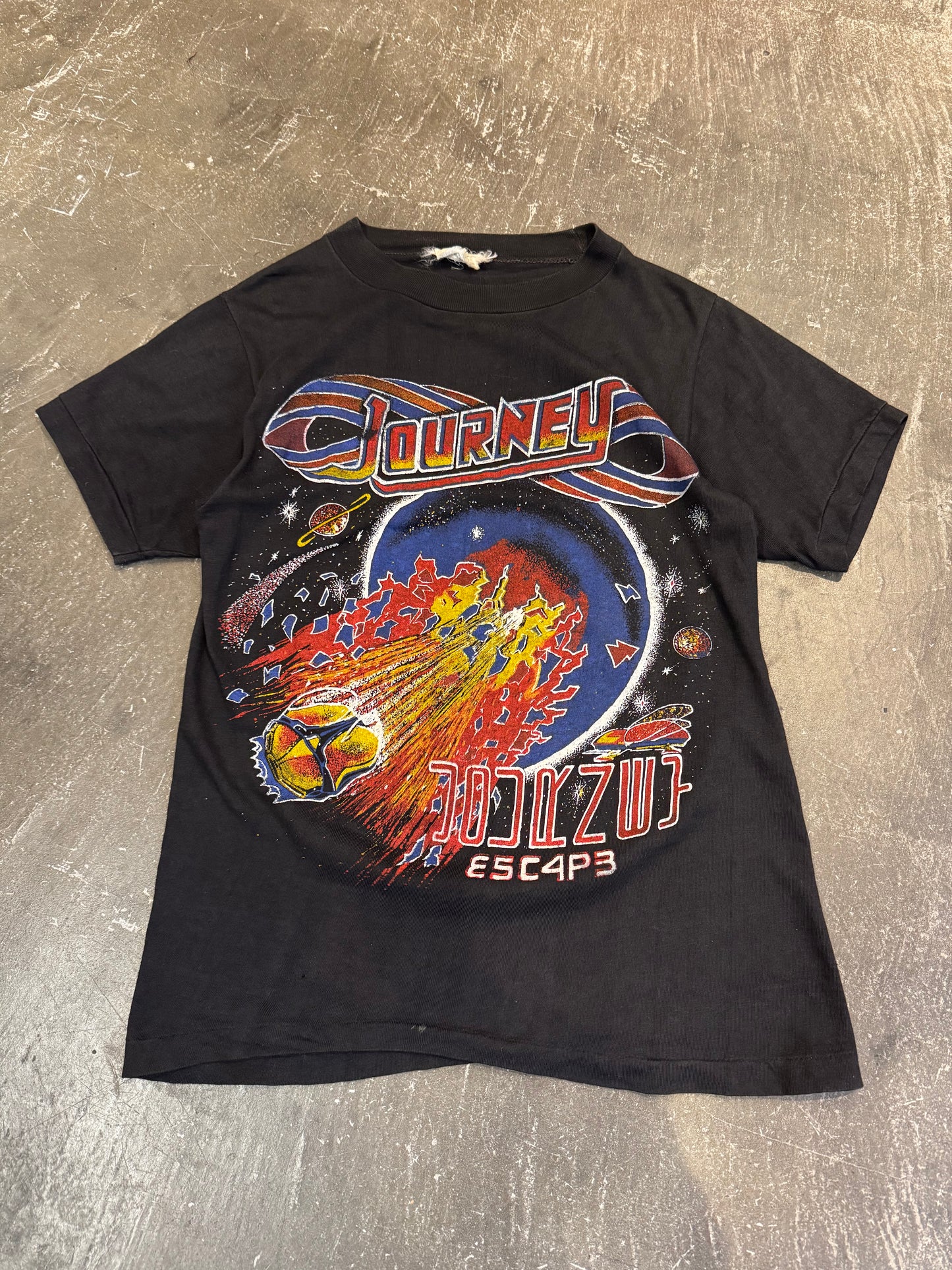 Vintage 80s Journey Tee Black Size XS