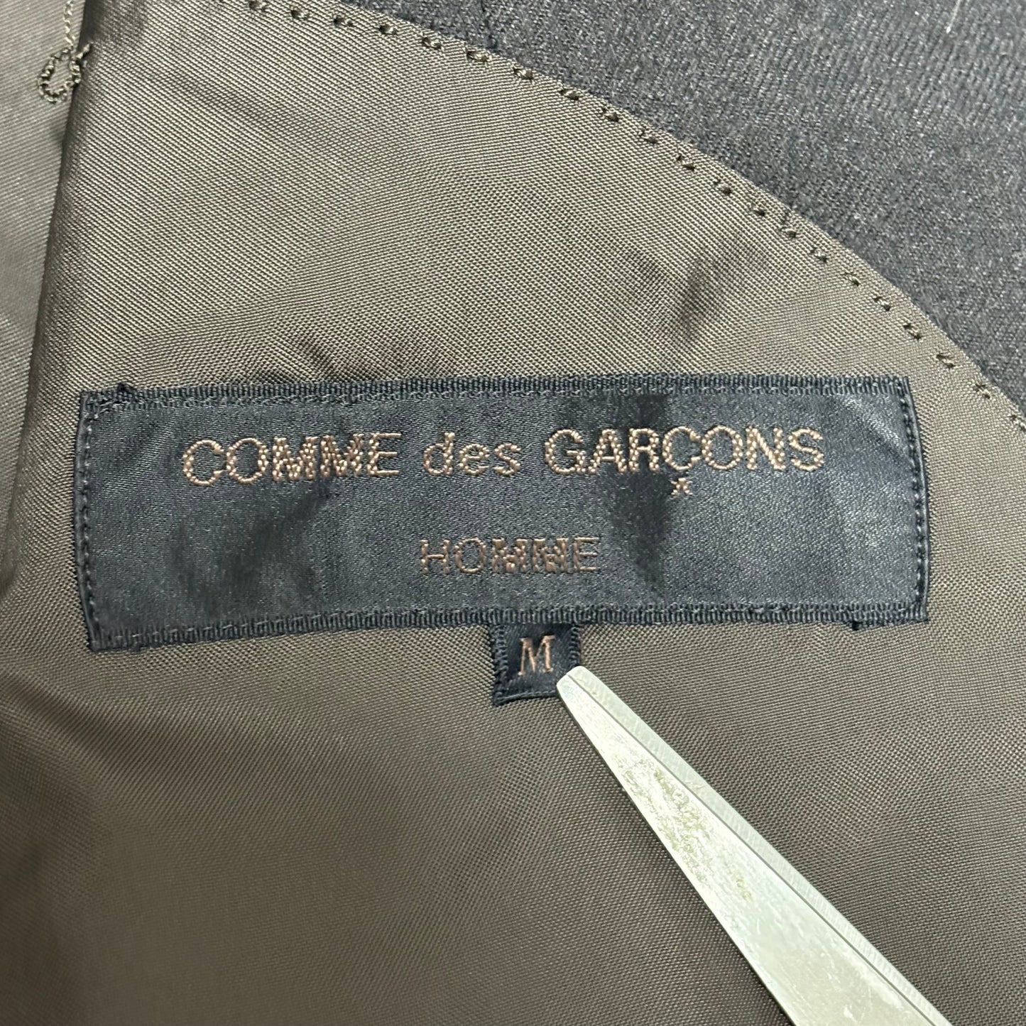 COMME des GARCONS HOMME 80s Brown Wool DB Jacket Size M