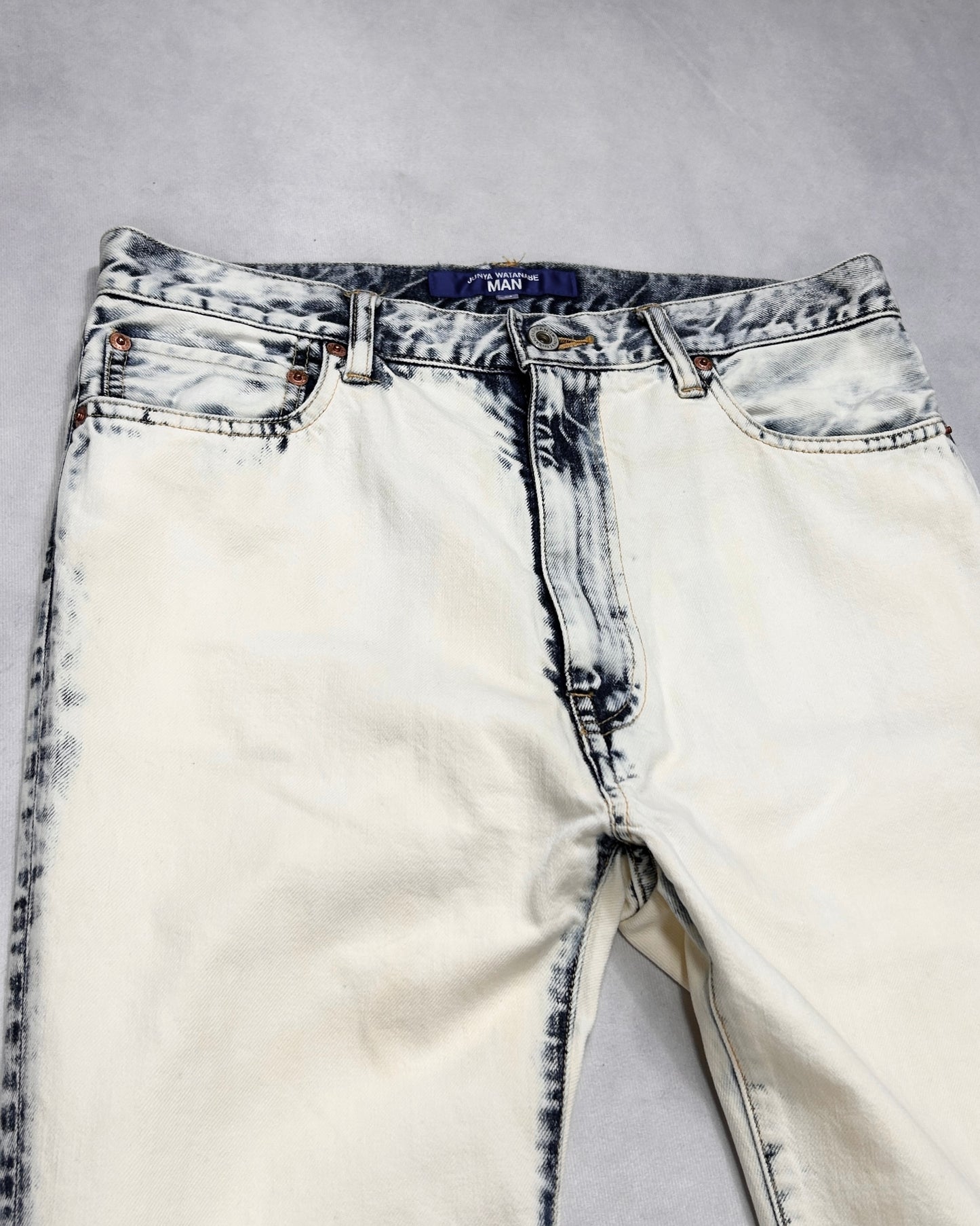 Junya Watanabe Acid Wash Bootcut Jeans Multi S/S2026 Size S