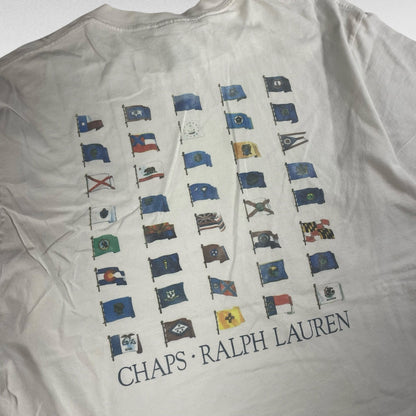 Chaps Ralph Lauren Short Sleeve T-Shirt White Size L
