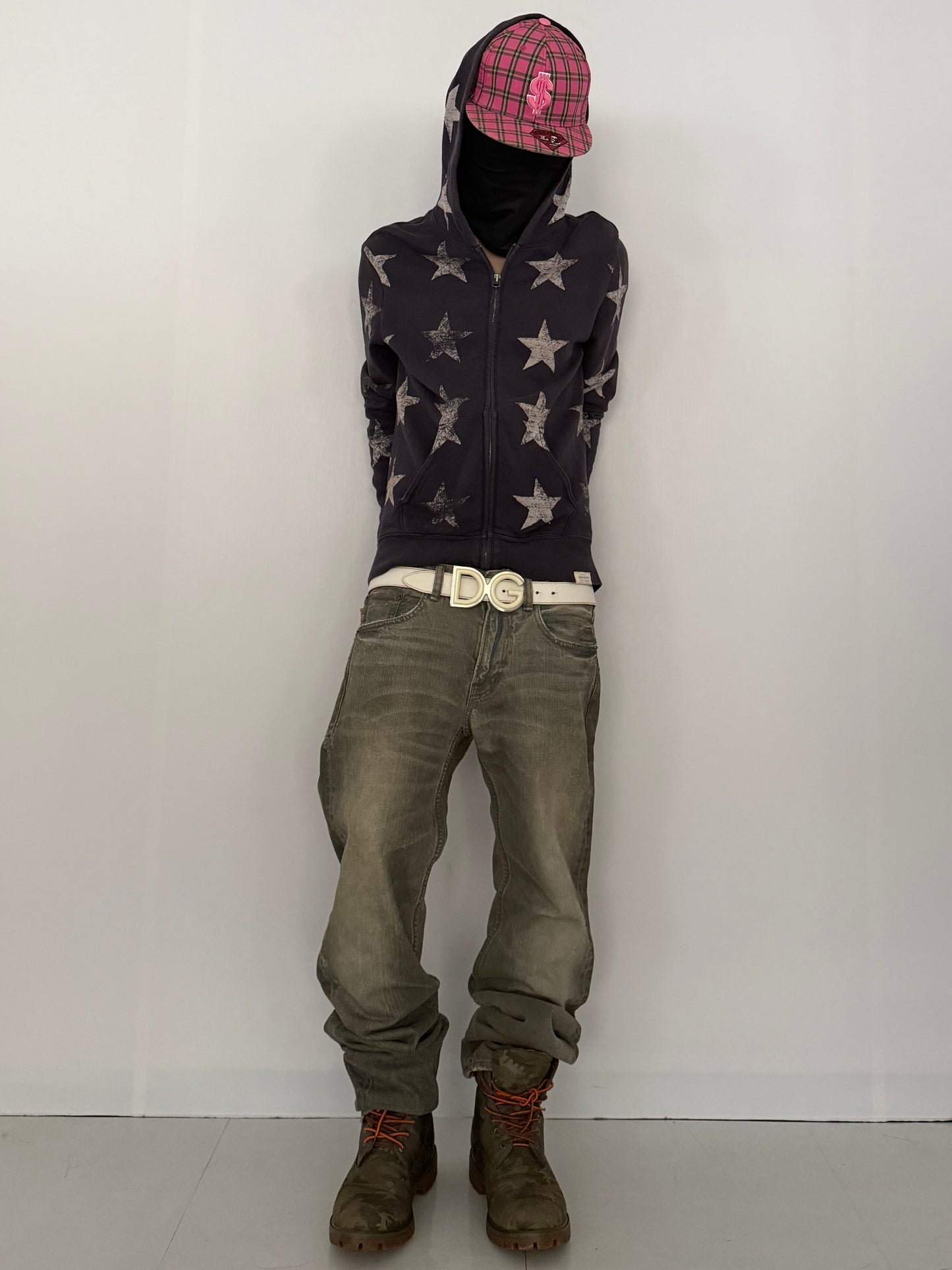 Denim&Supply Star Design Cotton Zip Hoodie Size S