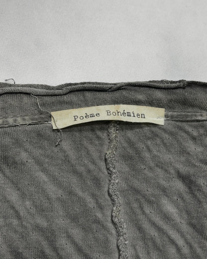 Poeme Bohemien Crinkled Cotton-Linen Cardigan (FW12) Size 46