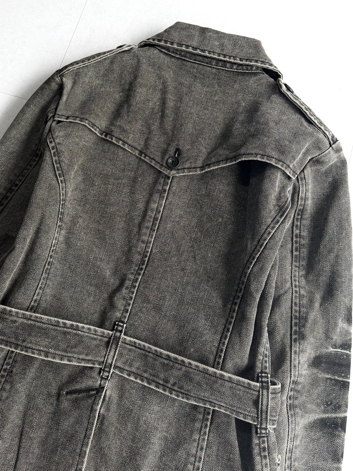 5351 POUR LES HOMMES Washed Belted Denim Jacket Size 3