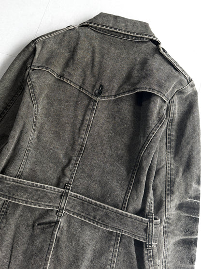 5351 POUR LES HOMMES Washed Belted Denim Jacket Size 3