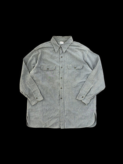 SUPER BIG-MAC 40s Black Chambray Shirt Size XXL