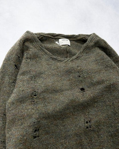 MIHARA YASUHIRO Churchill Branch Distressed Wool Knit Size S