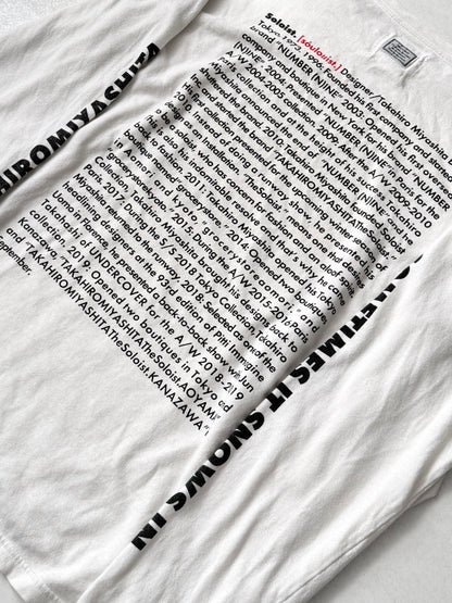 TAKAHIRO MIYASHITA The Soloist Message Design Shirt Cotton