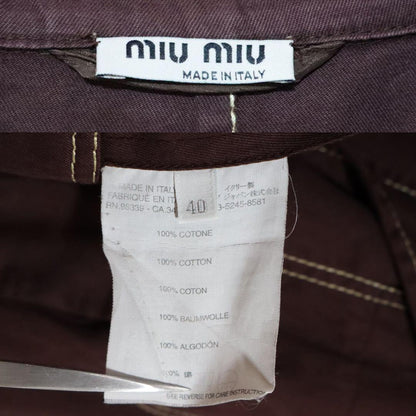 Miu Miu Stitched Bordeaux Tailored Jacket Size 40