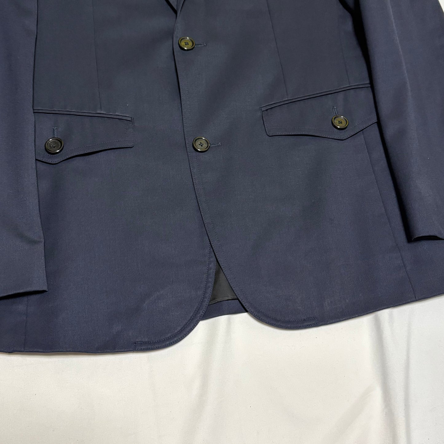 BURBERRY BLACK LABEL Navy Wool/Poly Tailored Jacket Size L
