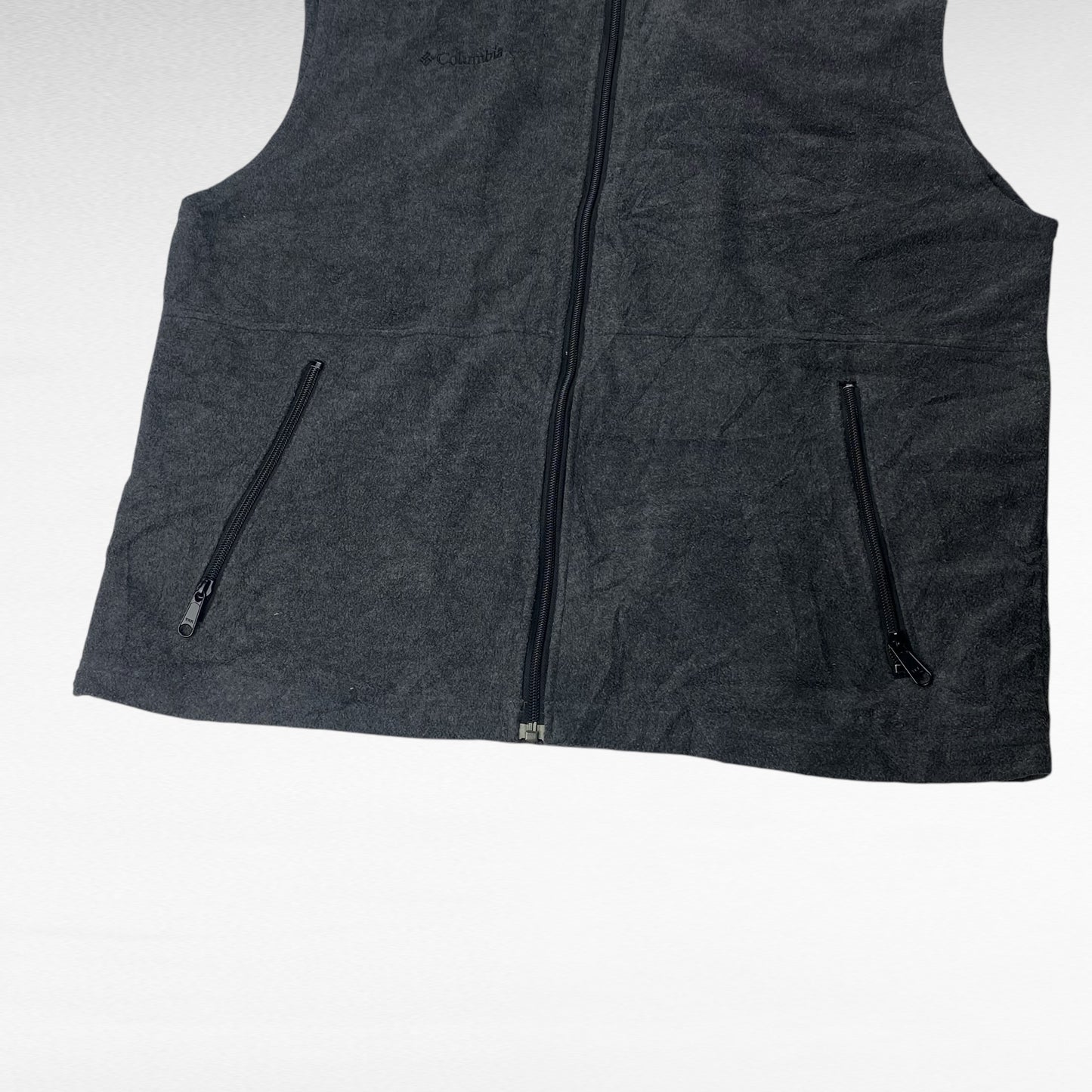 Columbia 00s Zip Up Fleece Vest Gray Size L