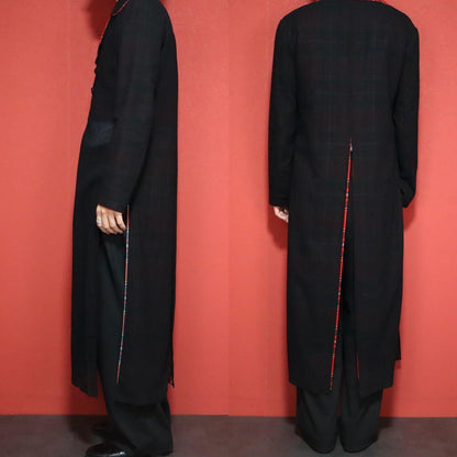 LIMI feu 23AW Layered Check Double Coat Black Size 2