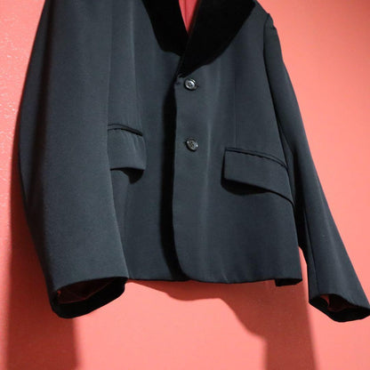 tricot COMME des GARCONS 02AW Velour Jacket Black Size M