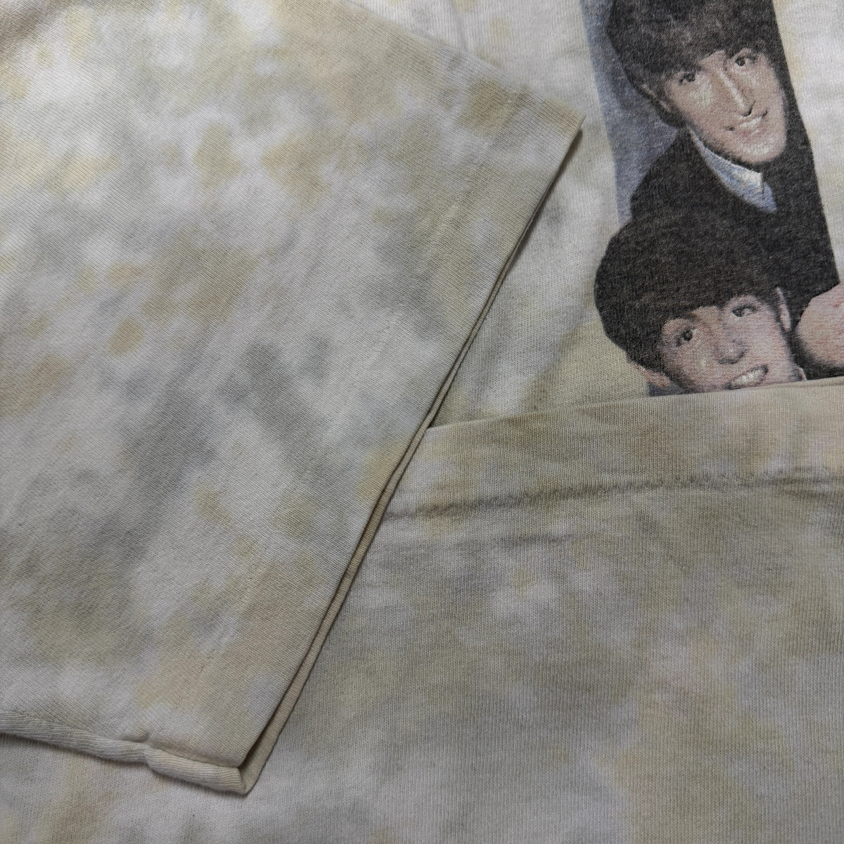 THE BEATLES 90s Tie-Dye Portrait T-Shirt Size XL