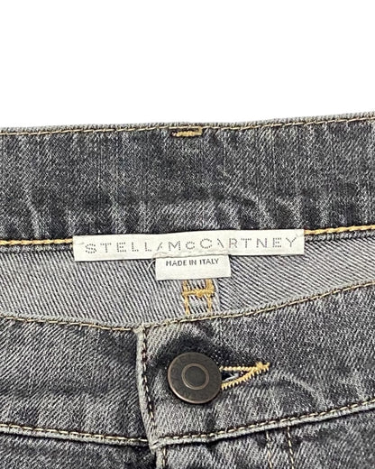Stella McCartney Gray Wash Denim Pants Raw Hem