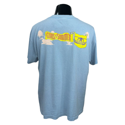 AEROSMITH 00s "GIRLS OF SUMMER" Faded Blue T-Shirt Size L