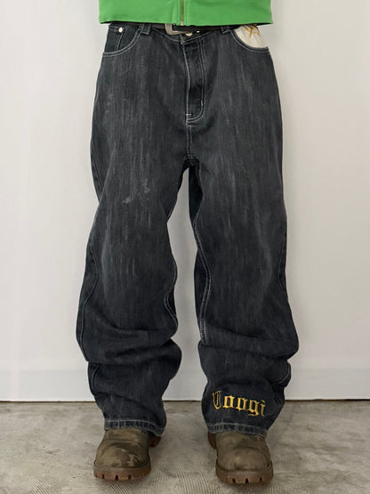 Coogi Black Wide Jeans Size W40