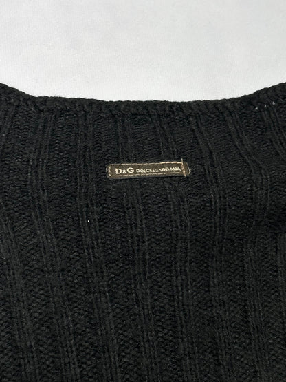 Dolce & Gabbana tight cropped black Knit F/W2011 Size S