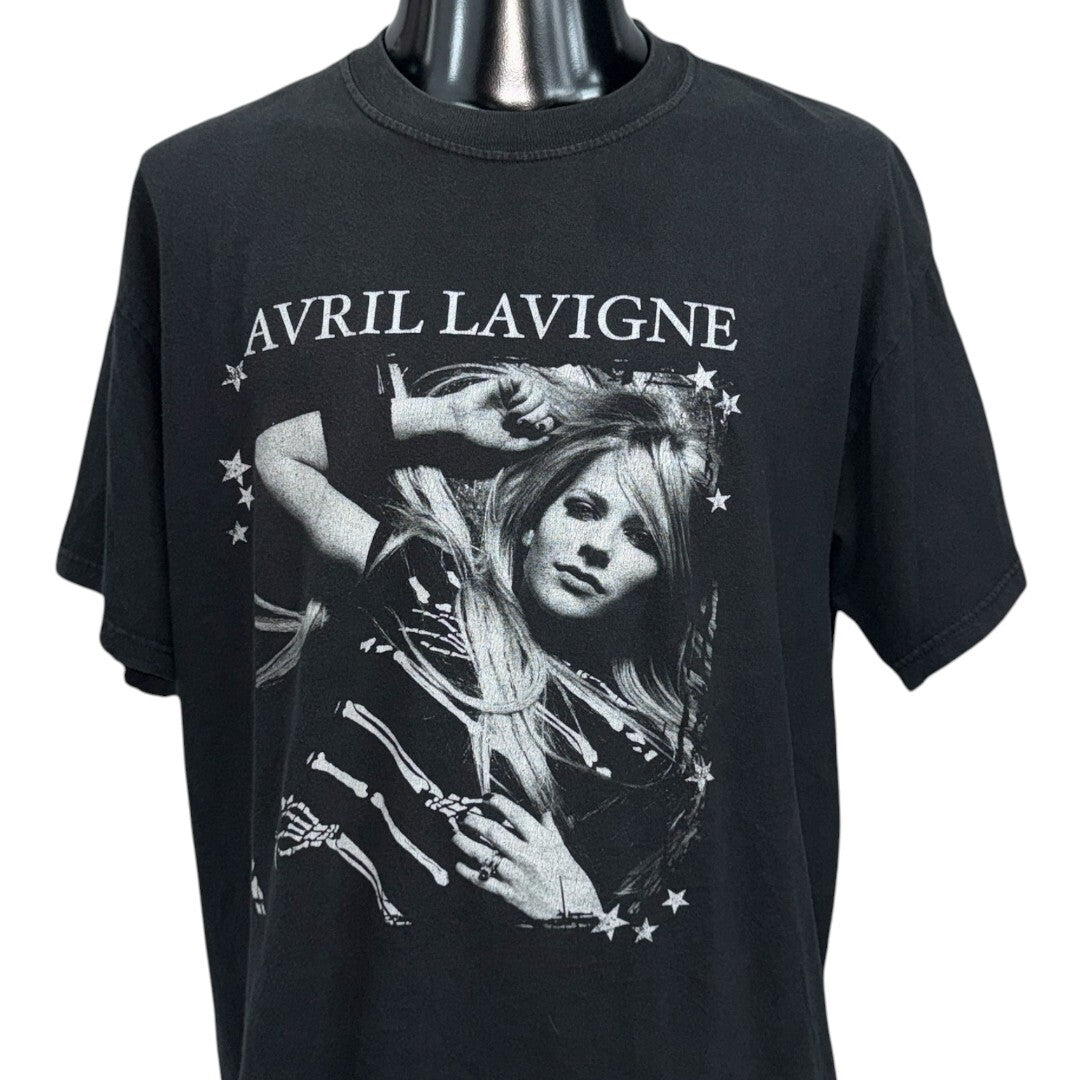 AVRIL LAVIGNE 08 "BEST DAMN TOUR" Photo Black T-Shirt Size L