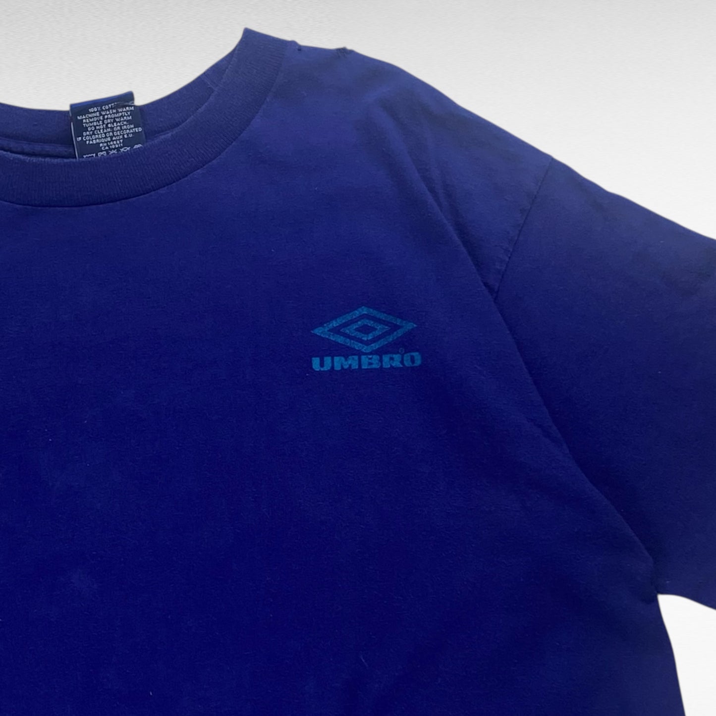Umbro 90s Short Sleeve T-Shirt Blue Size L