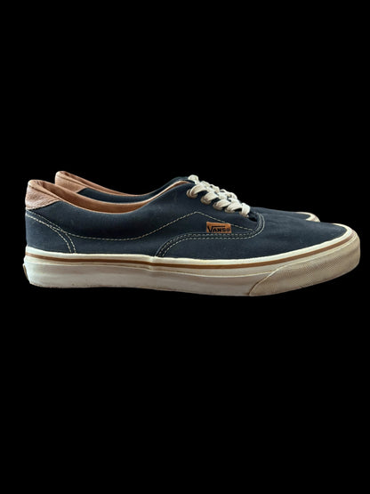 tone 80s Vans Era Style Black Beige Leather 2Tone