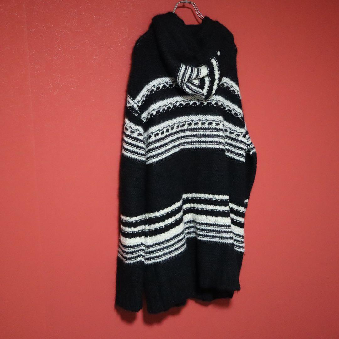 SAINT LAURENT PARIS 22AW Mohair Hooded Cardigan Size L
