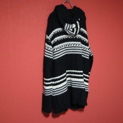 SAINT LAURENT PARIS 22AW Mohair Hooded Cardigan Size L
