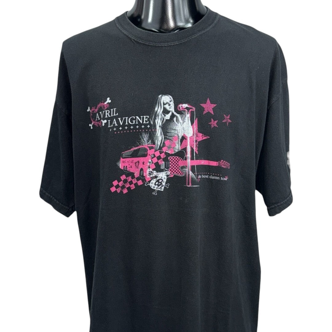 AVRIL LAVIGNE 00s "BEST DAMN TOUR" Photo T-Shirt Size XL