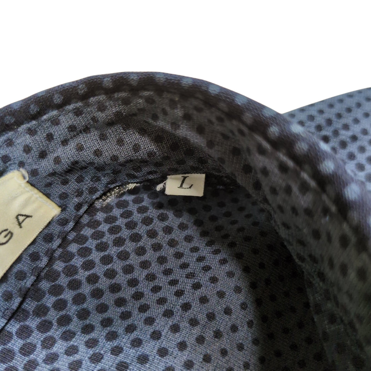 BALENCIAGA 90s BB Logo Oversized Button Shirt Navy Size L