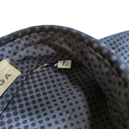 BALENCIAGA 90s BB Logo Oversized Button Shirt Navy Size L