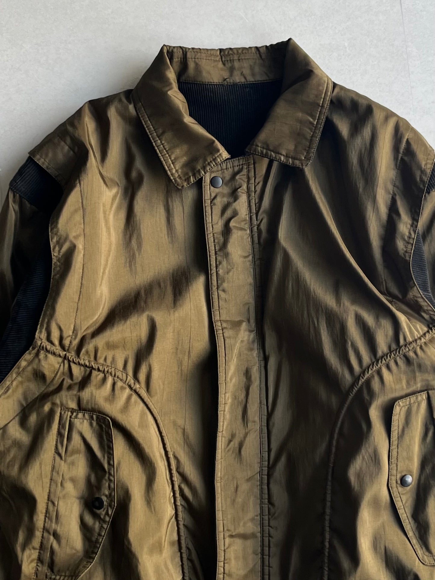 Vintage Reversible Mix Material Multi Jacket Size M