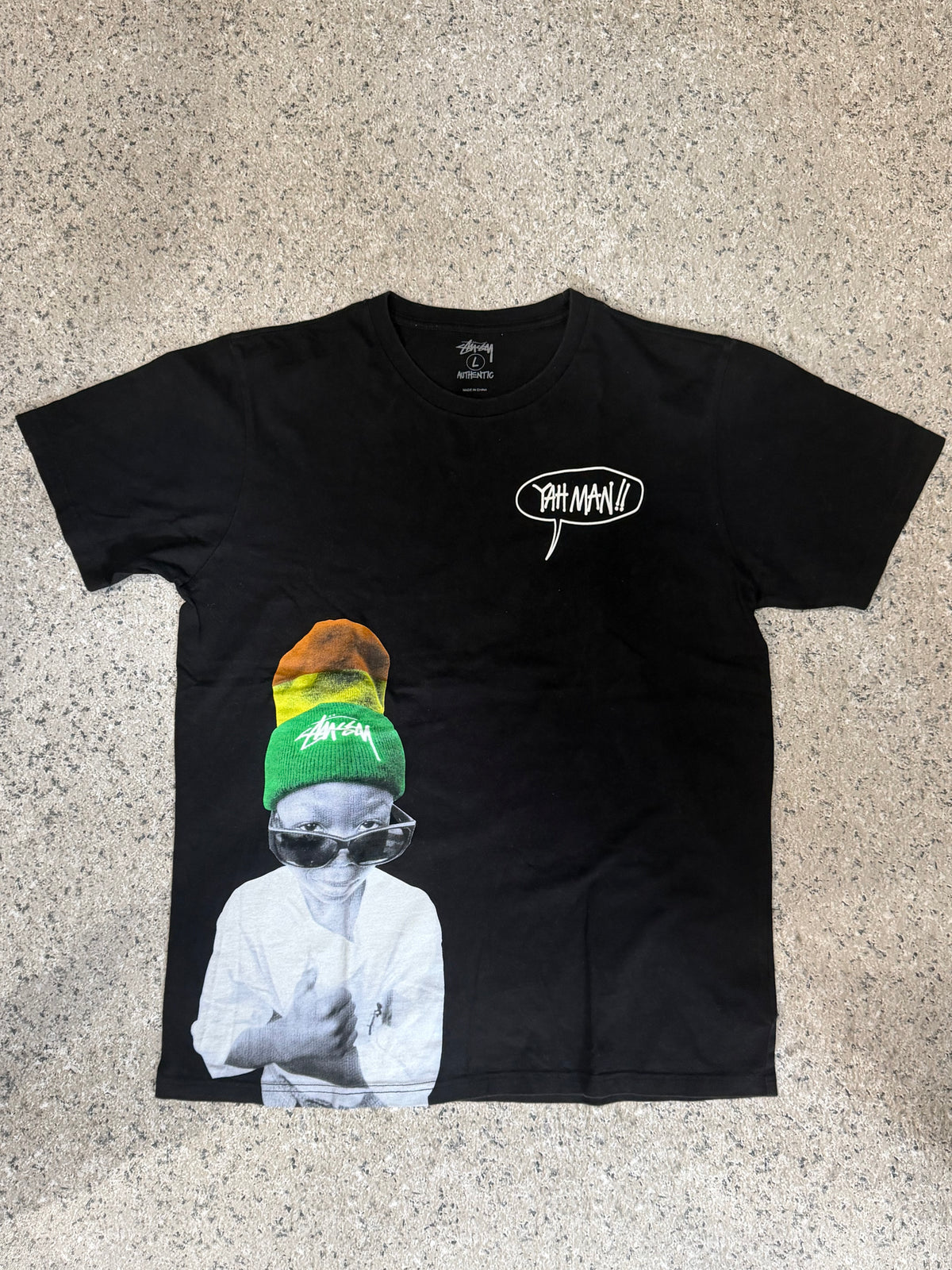STUSSY Masterpiece T-Shirt Black Size L