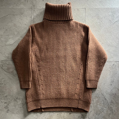 Acne Studios High Neck Wool Sweater Brown Size XXS