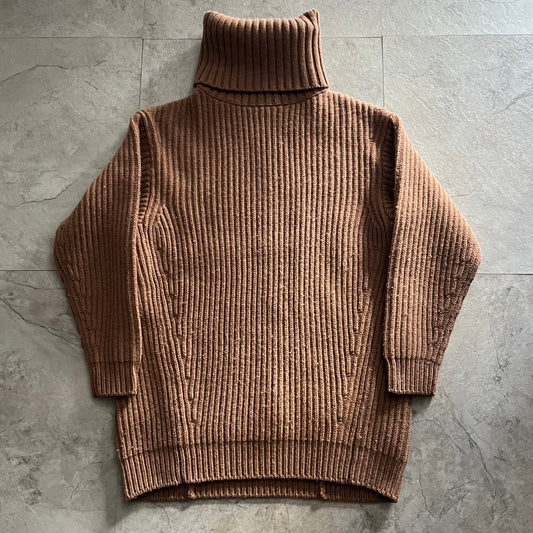 Acne Studios High Neck Wool Sweater Brown Size XXS