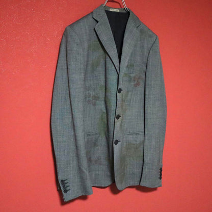Bottega Veneta Cherry Print Wool Tailored Jacket Size 48