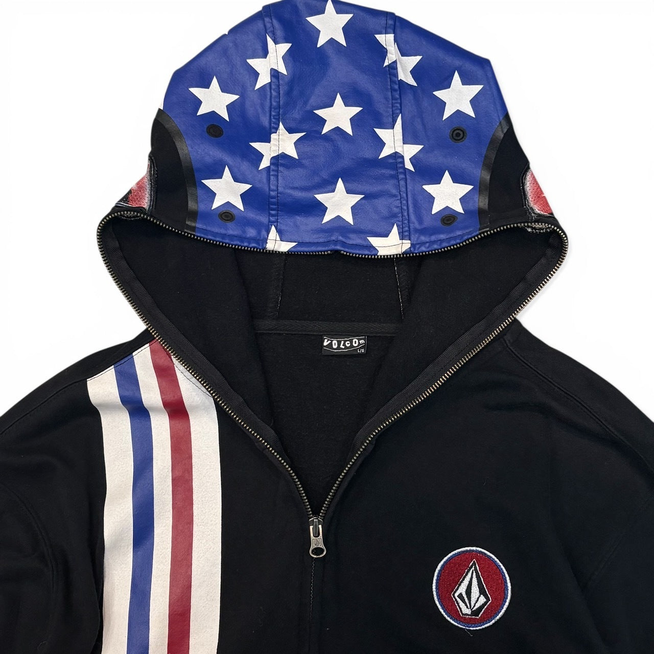 Volcom Black Balaclava Zip Hoodie Size L/G