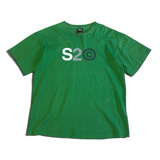 Vintage Stussy S2©︎ NYLTLA Faded Green T-Shirt Size L